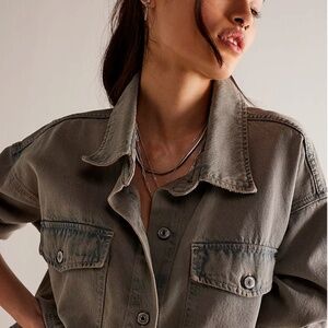 We the Free Leon Denim Top